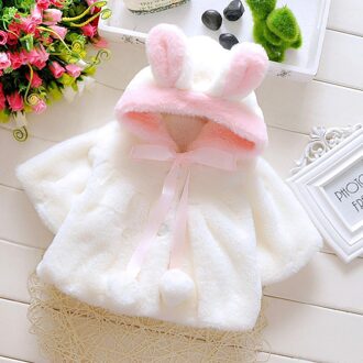 Meisjes Kleding Baby Jassen Voor Meisjes Pluche Jassen Faux Fur Fleece Jas Winter Dikker Warme Jas Voor Kinderen wit / 3M