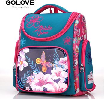 Meisjes Knapzak 3D Vlinder Kinderen Schooltassen voor Jongen Dinosuar Orthopedische School Rugzakken Primaire Schooltas Mochila Escolar bule bloem