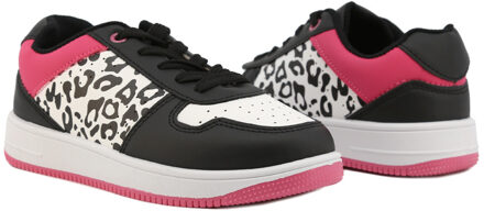 Meisjes Leopar Sneakers Laag Model Zwart