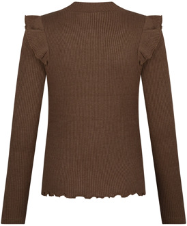 meisjes longsleeve Bruin - 104-110