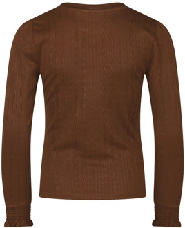 meisjes longsleeve Bruin - 128-134