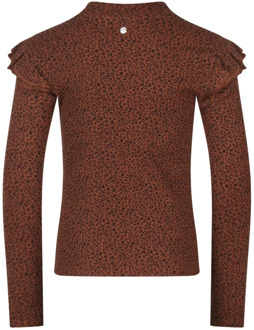 meisjes longsleeve Bruin - 152-158