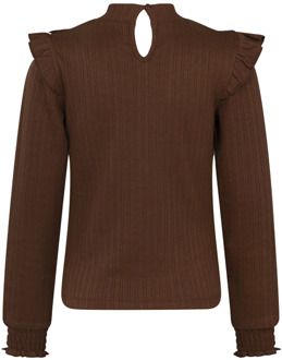 meisjes longsleeve Bruin - 152-158