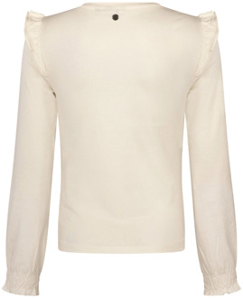 meisjes longsleeve Ecru - 116-122