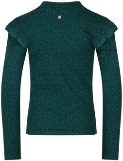 meisjes longsleeve Petrol - 116-122