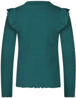 meisjes longsleeve Petrol - 140-146