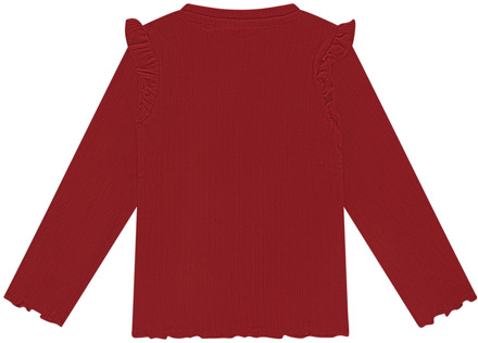 meisjes longsleeve Rood - 128