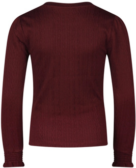 meisjes longsleeve Wijn rood - 104-110