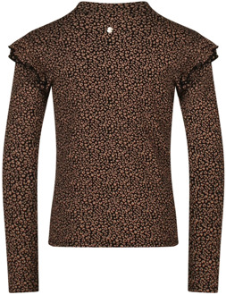 meisjes longsleeve Zwart - 116-122