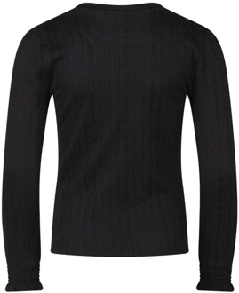 meisjes longsleeve Zwart - 128-134