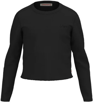 meisjes longsleeve Zwart - 128