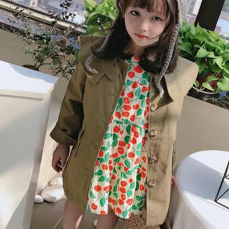 Meisjes Mode Lange Kinderen Meisje Jas Baby Windbreaker Jas Voor Kinderen Casual Meisje Trenchcoat 130cm