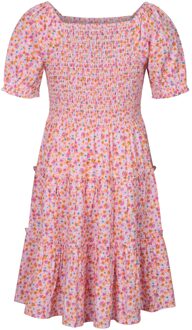 Meisjes Olivia viscose midi-jurk (Gemengd) Blauw en Grijs Multi