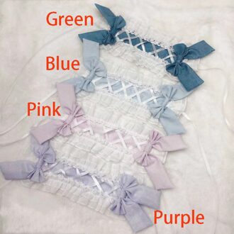 Meisjes Op Lolita Jurk Zoete Kawaii Schattige Lange Mouwen Dagelijks Verstoorde Vrouwen Kleding Gedrukt Kat Jurk Vestidos AFC534 groen Headwear