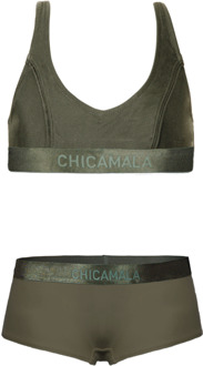 Meisjes Racerback bikini Effen