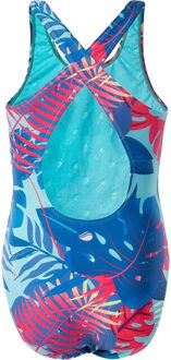 Meisjes salava leaf print one piece zwempak - maat 152 Groen