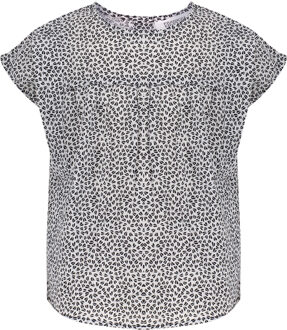 Meisjes shirt - Bumblebee - Print wit/zwart - Maat 116