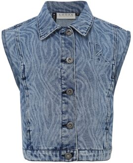 Meisjes spijkerjasje - Konings blauw - Maat 152