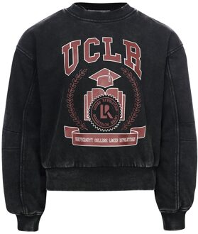 Meisjes sweater - Acid zwart - Maat 140