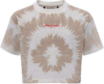 Meisjes t-shirt - Cream - Maat 110/116