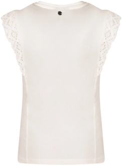 meisjes t-shirt Ecru - 104-110