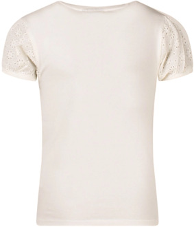meisjes t-shirt Ecru - 104-110