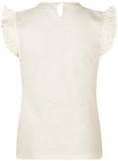 meisjes t-shirt Ecru - 104-110