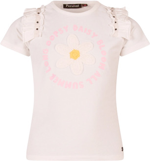 meisjes t-shirt Ecru - 104-110