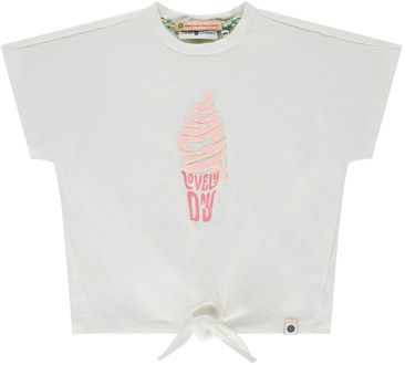 meisjes t-shirt Ecru - 128