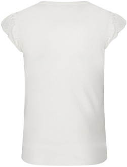 meisjes t-shirt Ecru - 140-146