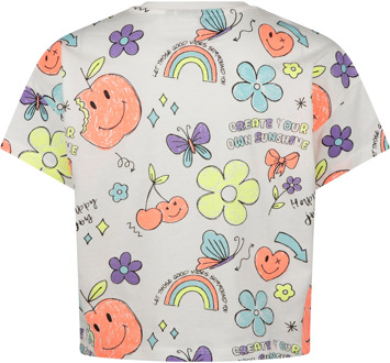 meisjes t-shirt Ecru - 140-146