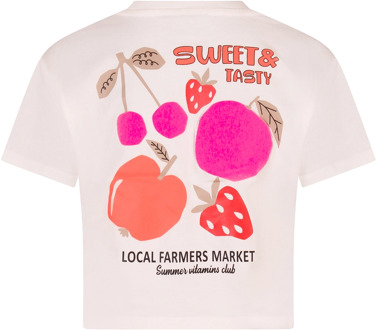 meisjes t-shirt Ecru - 152-158