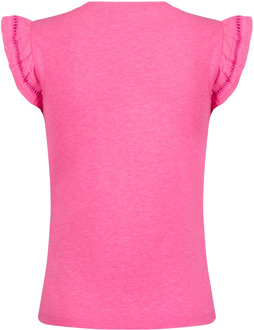 meisjes t-shirt Fel rose - 104-110