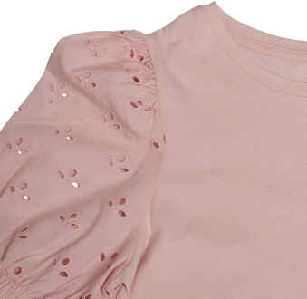 Meisjes-T-shirt met geborduurde pofmouwen 601395 - maat Roze