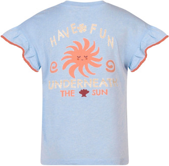 meisjes t-shirt Pastel blue - 140-146