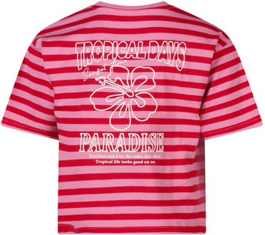 meisjes t-shirt Rood - 128-134