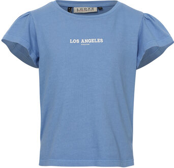Meisjes t-shirt - Sky blauw - Maat 128