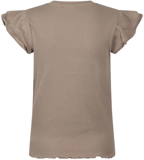 meisjes t-shirt Taupe - 140-146