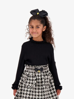Meisjes top elma rib zwart - 128/134