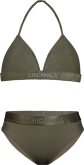 Meisjes Triangle Top bikini Effen