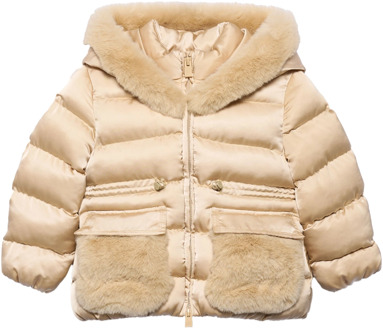 meisjes winterjas Zand - 122