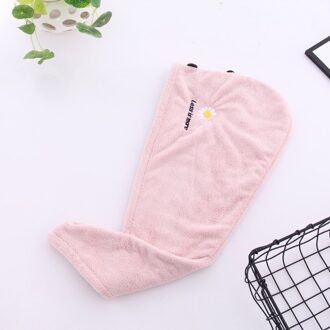 Meisjes Zacht Koraal Fleece Haardrooginrichtingen Hoed Quick-Droog Haar Handdoek Cap Bad Hoed Microfiber Handdoek Cap Super Absorptie haar Droog Cap Roze