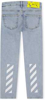 Meisjesbroek Off White Juniors Rubber Arrow Denim in lichtblauw