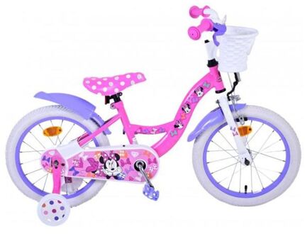 Meisjesfiets Minnie Cutest Ever! 16 Inch 29 cm Meisjes Terugtraprem Roze