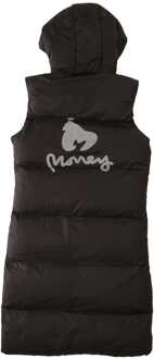 Meisjesjas Money Long Gilet in zwart
