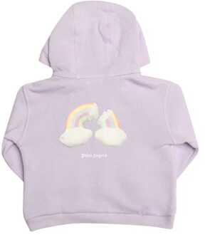 Meisjeskleding Palm Angels Regenboog Hoodie met rits in Lila Paars