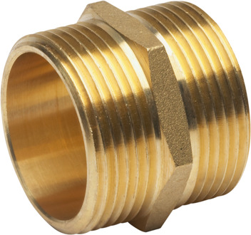 Meister Messing Dubbele Nippel 1 1/4 W - WU9922310