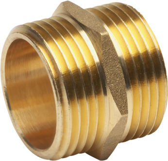 Meister Messing Dubbele Nippel 1'' W - WU9922290