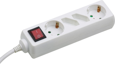 Meister Stekkerdoos 2+2 Schakelaar 1.4M Wiw - WU7430300