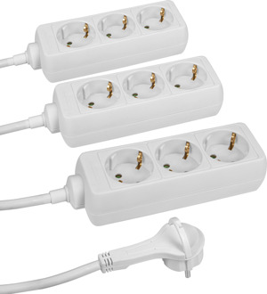 Meister Stekkerdoos 3V Vlakstekker 1,4M 3St - WU7430180